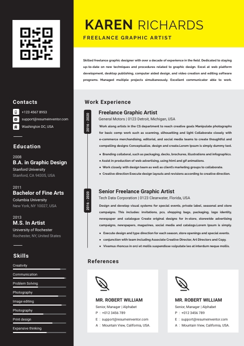 Creative CV Template | Resume Template A4